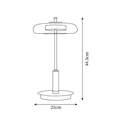 Modern Glass & Brass LED Table Lamp