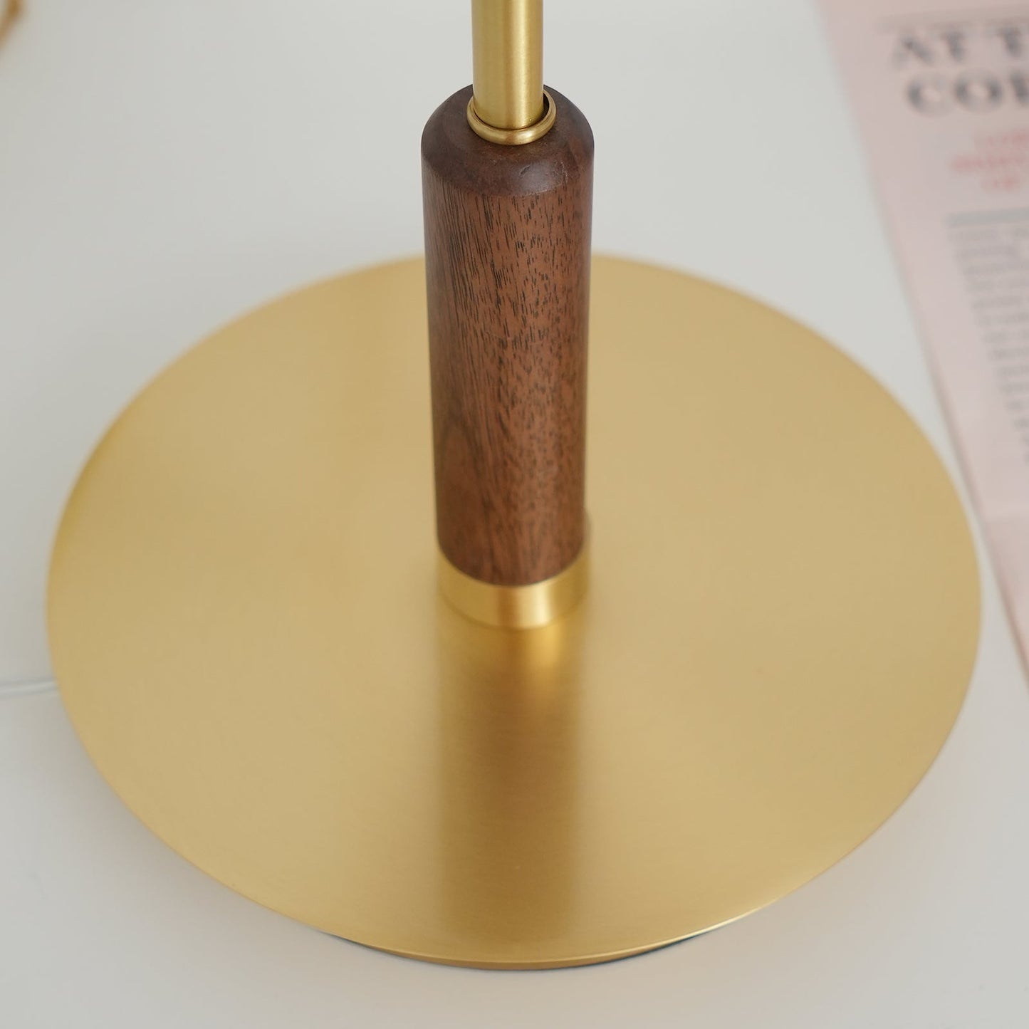 Modern Glass & Brass LED Table Lamp