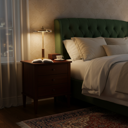 Modern Glass & Brass LED Table Lamp