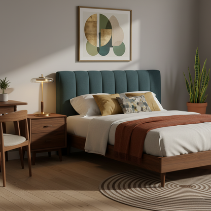 Modern Glass & Brass LED Table Lamp