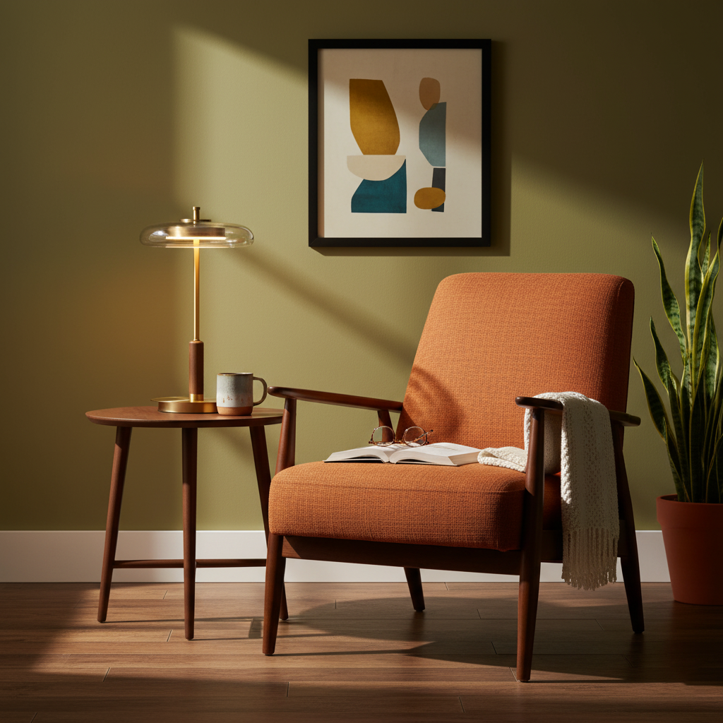 Modern Glass & Brass LED Table Lamp