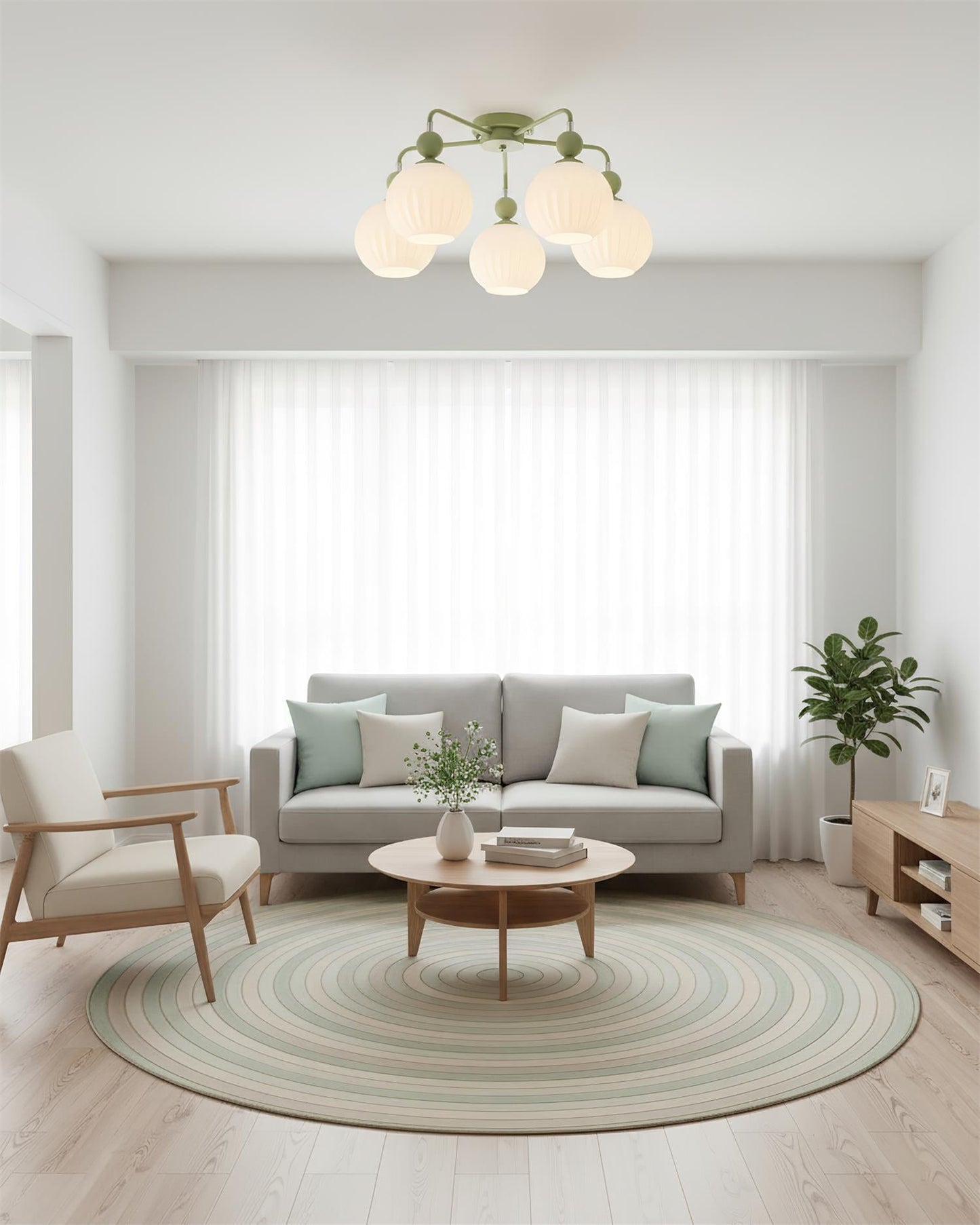 Renee Matcha Bloom Ceiling Light