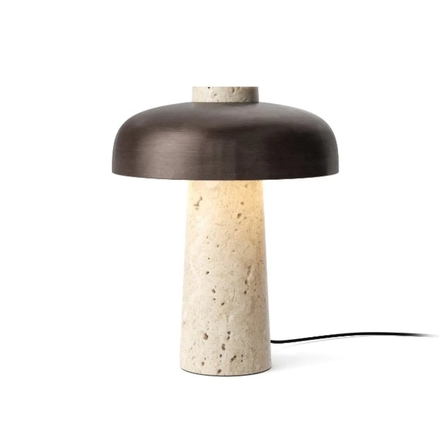 Reverse Modern Travertine Table Lamp