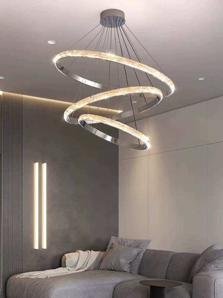Crystal Spiral LED Chandelier