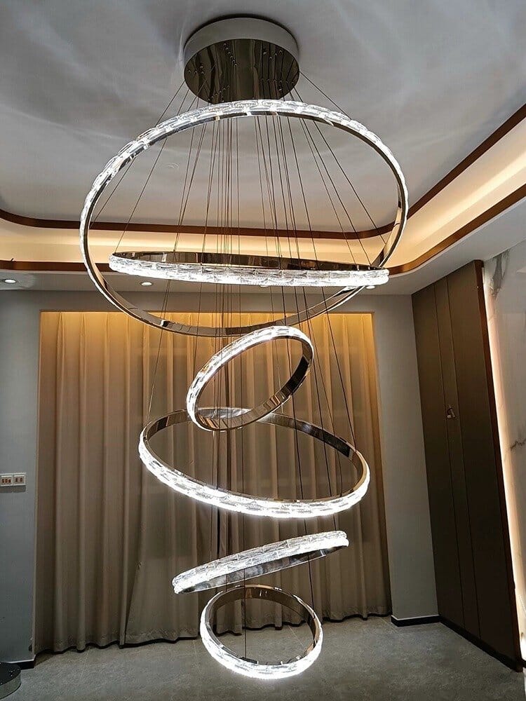 Crystal Spiral LED Chandelier