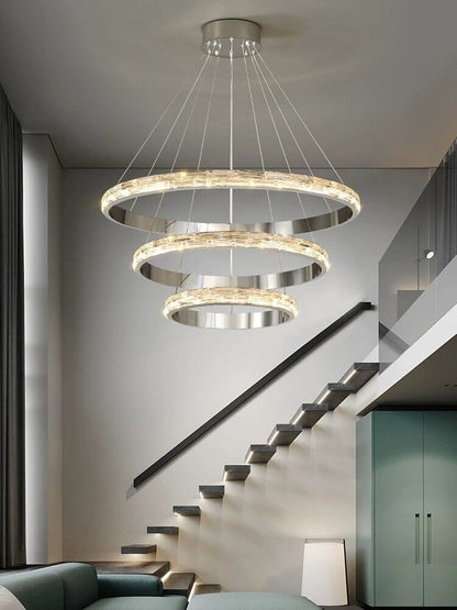 Crystal Spiral LED Chandelier
