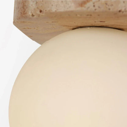 Stonara Wabi Sabi Stone Base Globe Wall Light