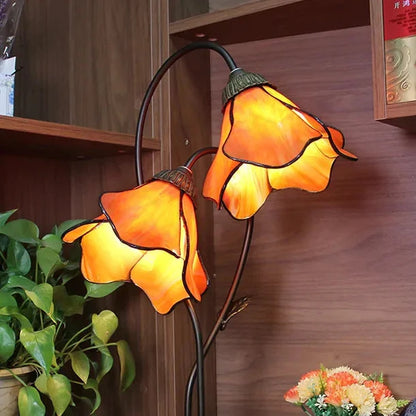 Floriva Lotus Twin Flower Table Lamp