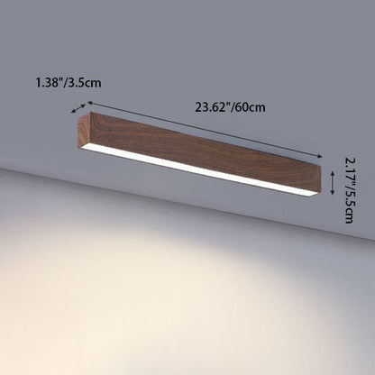 Modern Wood Linear LED Ceiling Light