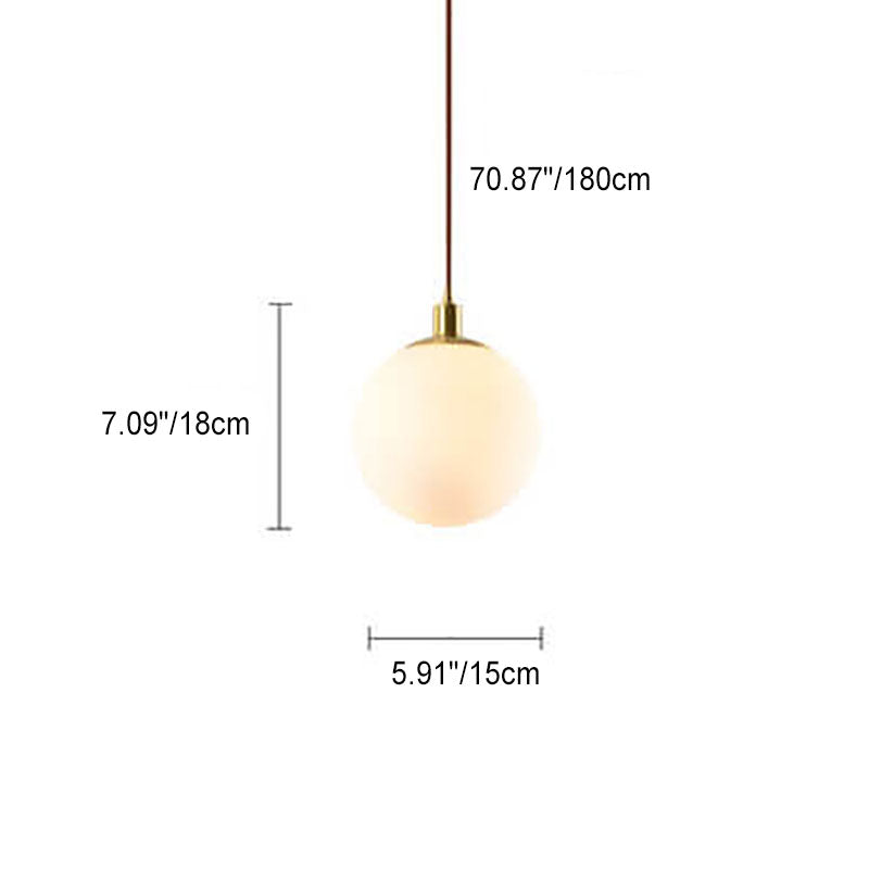 Minimalist Frosted Globe Pendant Light