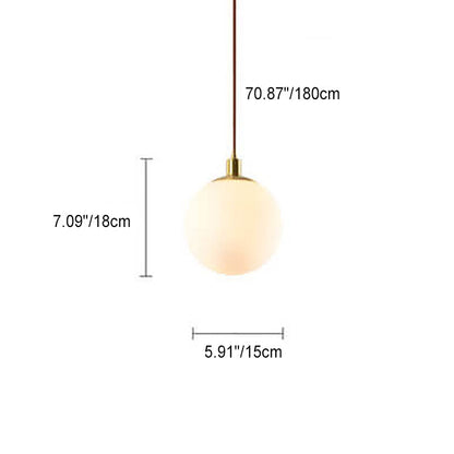 Minimalist Frosted Globe Pendant Light