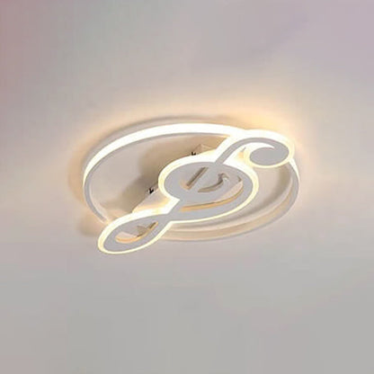 Music Note LED Flush Mount Ceiling Light