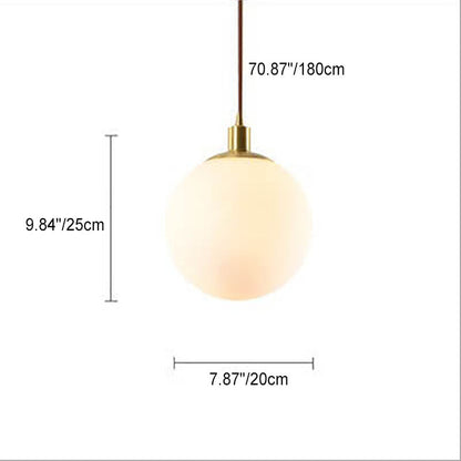 Minimalist Frosted Globe Pendant Light