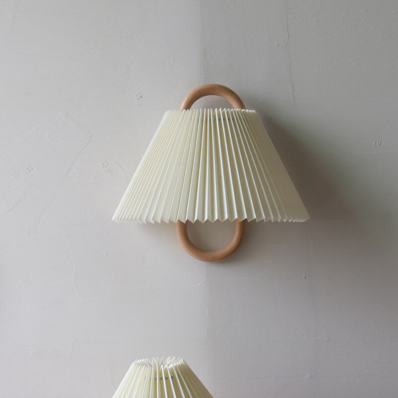 Wood Frame Fabric Shade Wall Lamp