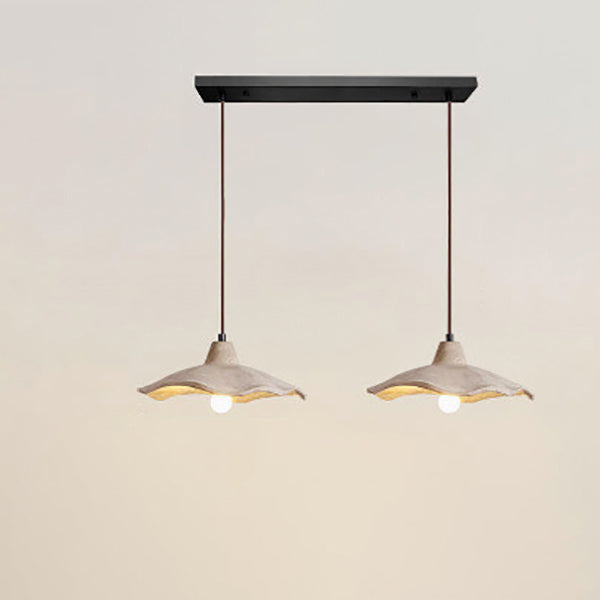 Modern Wavy Ceramic Triple Pendant Light