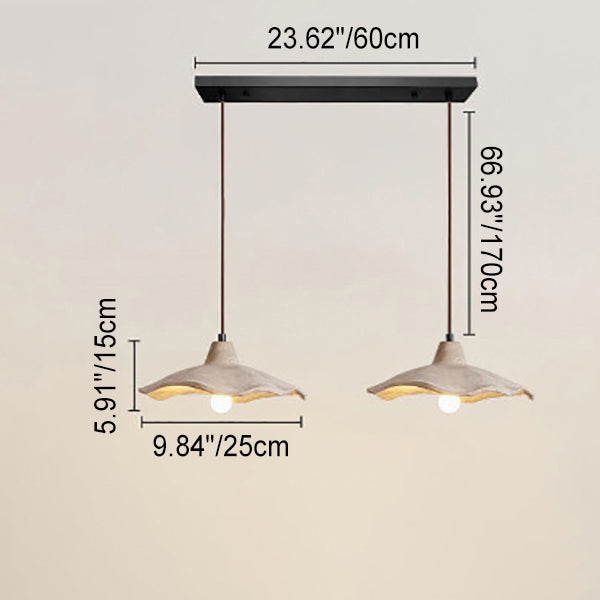 Modern Wavy Ceramic Triple Pendant Light