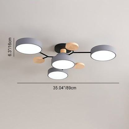 Modern Scandinavian Multi-Branch LED Ceiling Light