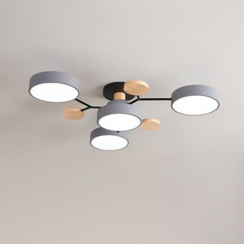 Modern Multi-Disc Branch LED Ceiling Light