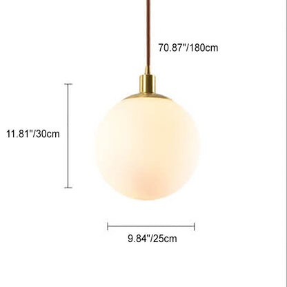 Minimalist Frosted Globe Pendant Light