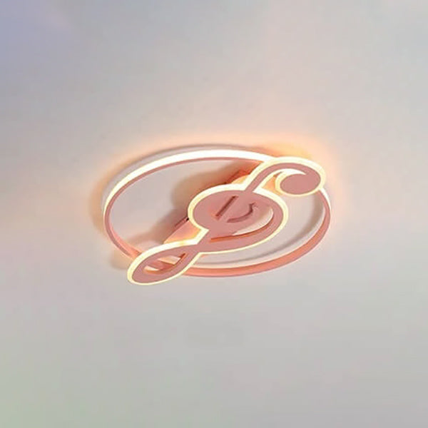 Music Note LED Flush Mount Ceiling Light