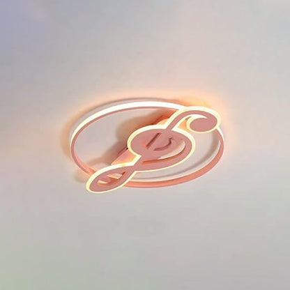 Music Note LED Flush Mount Ceiling Light