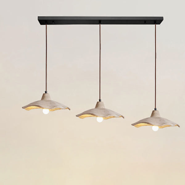 Modern Wavy Ceramic Triple Pendant Light