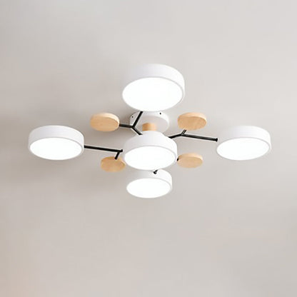 Modern Multi-Disc Branch LED Ceiling Light