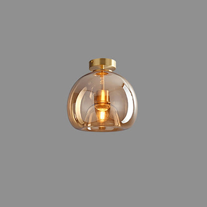 Modern Smoked Glass Globe Ceiling Light