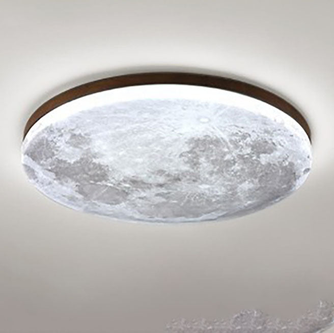 Nordic Minimalist Moon LED Flush Mount Ceiling Light