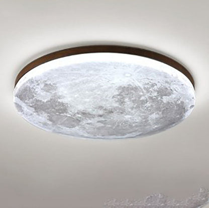 Nordic Minimalist Moon LED Flush Mount Ceiling Light