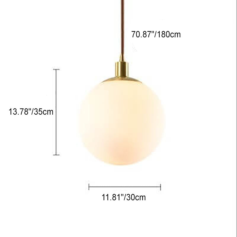Minimalist Frosted Globe Pendant Light
