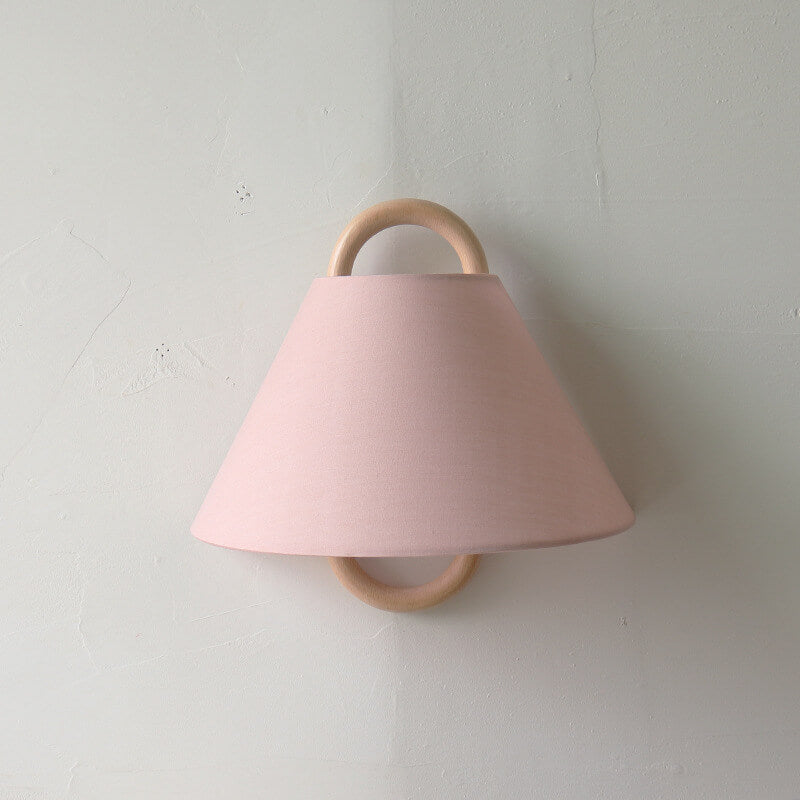 Wood Frame Fabric Shade Wall Lamp