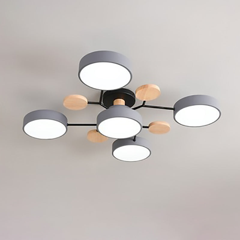 Modern Multi-Disc Branch LED Ceiling Light