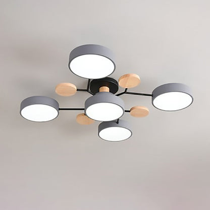 Modern Multi-Disc Branch LED Ceiling Light