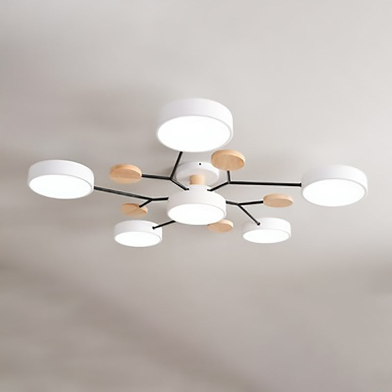 Modern Multi-Disc Branch LED Ceiling Light