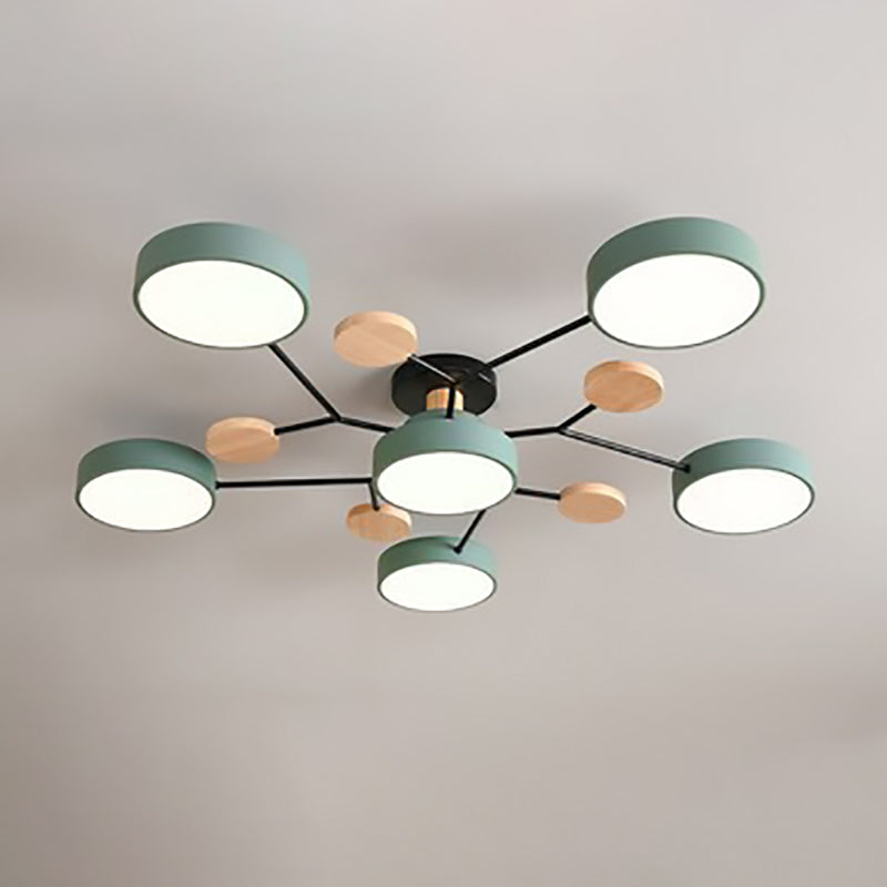 Modern Multi-Disc Branch LED Ceiling Light