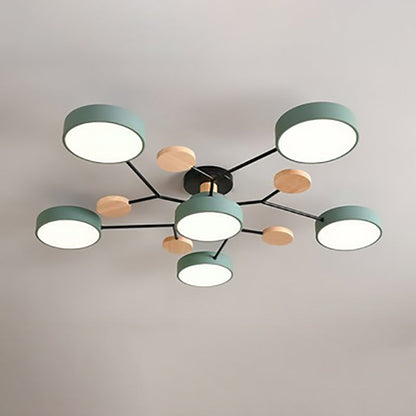Modern Multi-Disc Branch LED Ceiling Light