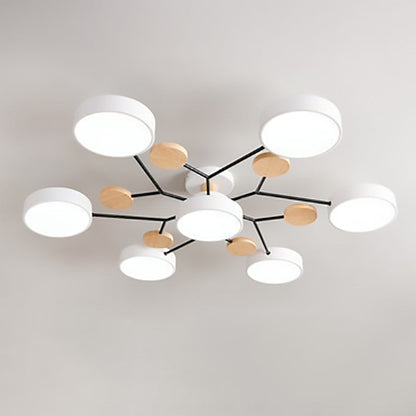 Modern Multi-Disc Branch LED Ceiling Light