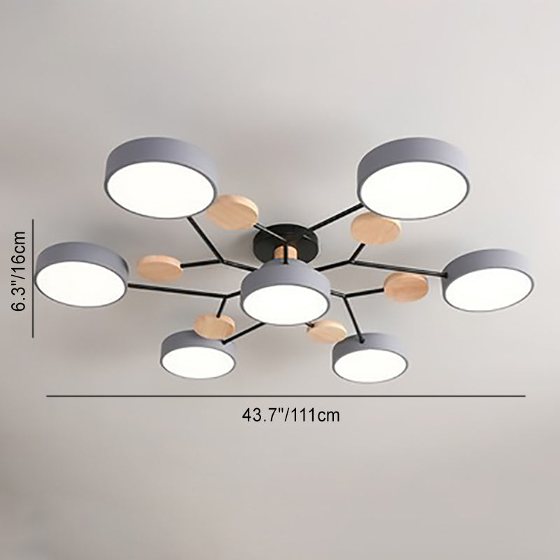 Modern Scandinavian Multi-Branch LED Ceiling Light