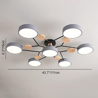 Modern Multi-Disc Branch LED Ceiling Light