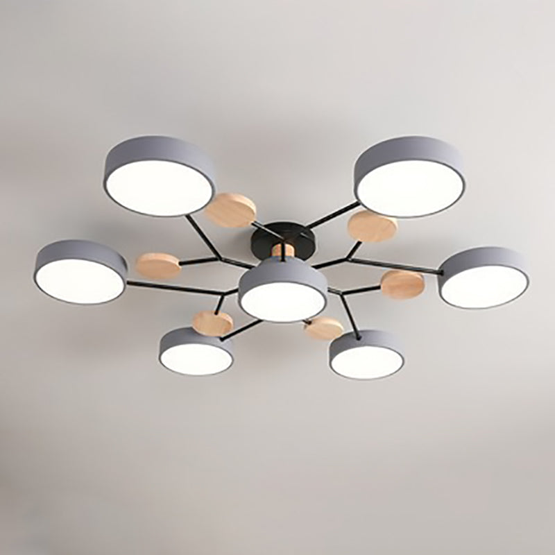 Modern Multi-Disc Branch LED Ceiling Light