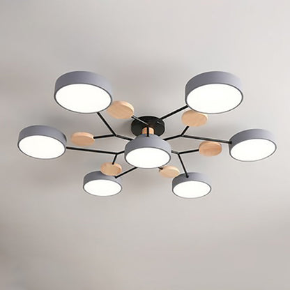 Modern Multi-Disc Branch LED Ceiling Light