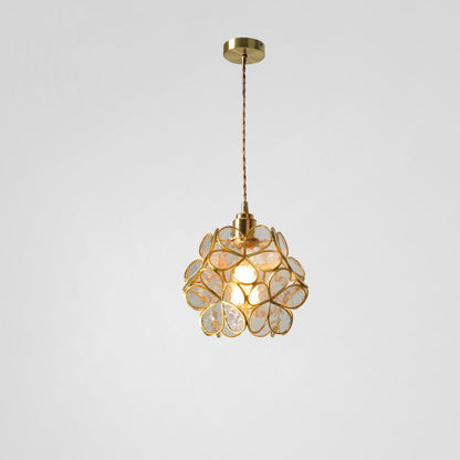WOMO Cherry Blossom Stained Glass Pendant Light-WM2100