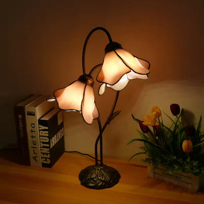 Floriva Lotus Twin Flower Table Lamp