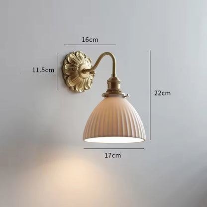 Bravelle Brass Ceramic Wall Light