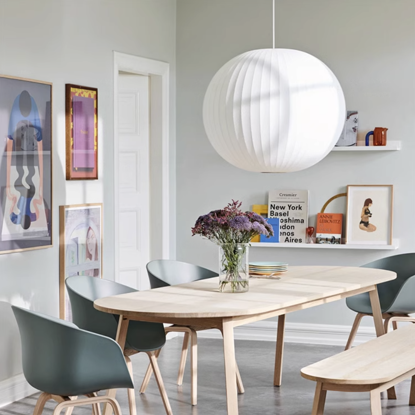 Aurora Oval Fabric Pendant