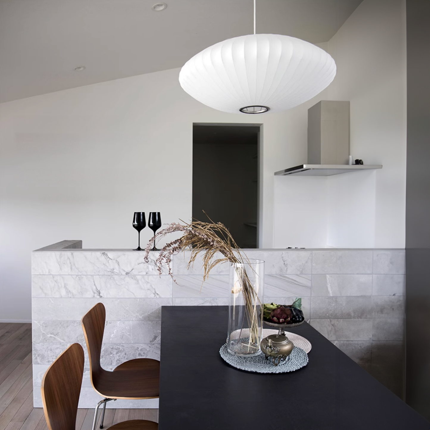 Aurora Oval Fabric Pendant