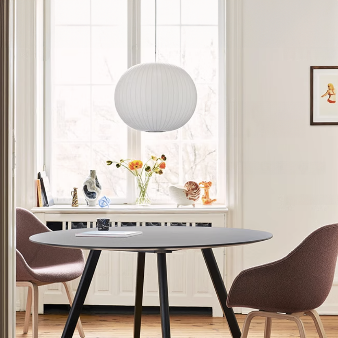 Aurora Oval Fabric Pendant