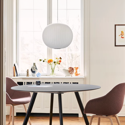 Aurora Oval Fabric Pendant