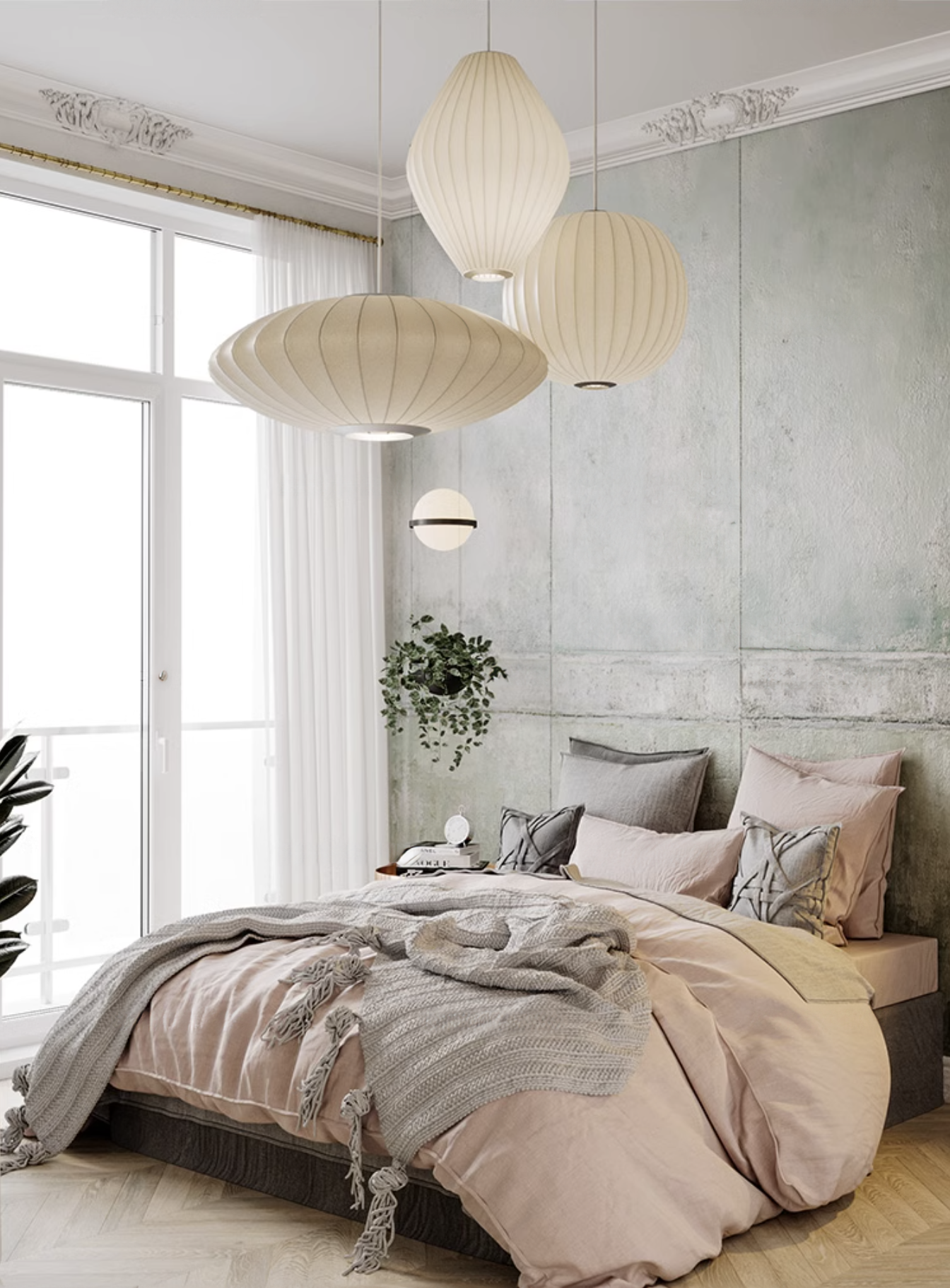 Aurora Oval Fabric Pendant